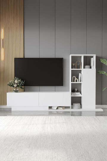 Sufragerie Completă Albă M210xL30xÎ124cm Sufragerie Completă Albă M210xL30xÎ124cm