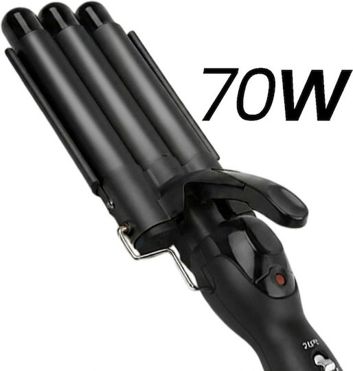 Avizar Dreifach Barrel Keramik Lockenstab 70w Schwarz Schnelle Ptc-Heizung Schwarz