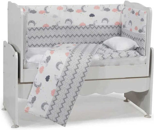 SteweHome Babybett Weiß mit Matratze 100x112cm
