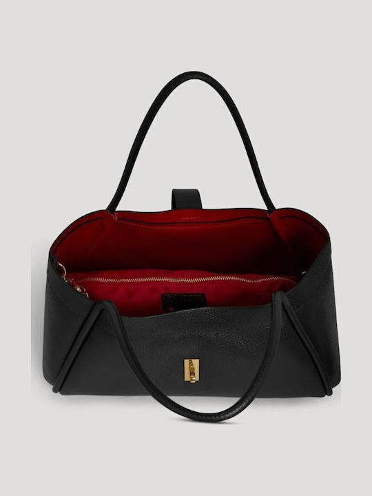 Leather Women's Shoulder Pouch Black
