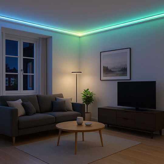 Calex Smart Bandă LED Wi-Fi RGBIC Lumină 10m cu Telecomandă