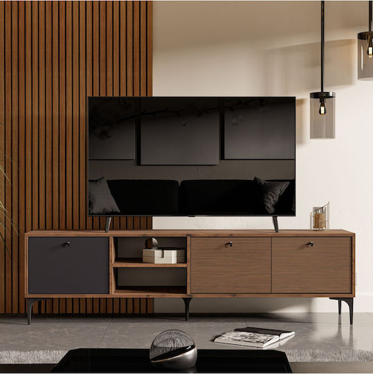 Έπιπλο TV Επιτοίχιο Καφέ 180x35x51εκ. Έπιπλο TV Επιτοίχιο Καφέ 180x35x51εκ.