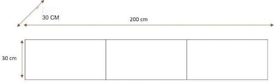 Έπιπλο TV Επιτοίχιο Λευκό 200x30x30εκ. Έπιπλο TV Επιτοίχιο Λευκό 200x30x30εκ.