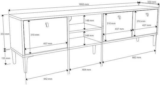 TV-Ständer Braun M180xP35xH51cm