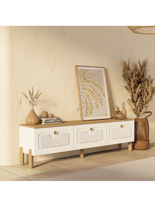 Έπιπλο Τηλεόρασης Κίτρινο Μ180xΠ35xΥ50cm