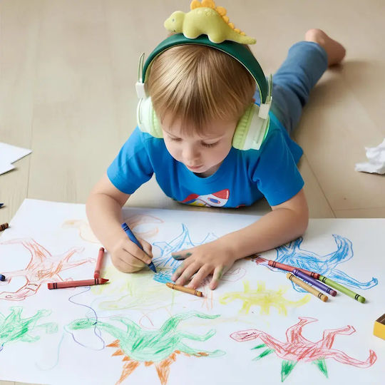 Marcus & Marcus Kabellose Bluetooth Kinder Am Ohr Kopfhörer mit 40 Stunden Wiedergabezeit Dinosaurier