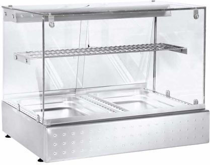 Niki Inox Настолна Хладилна Витрина 80x68x68см