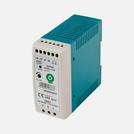 MPL DIN Rail Power Supply 5A/12V/60W