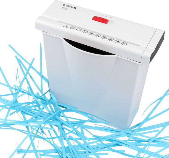 Olympia Καταστροφέας Εγγράφων PS 36 Strip Cut 6 Φύλλων με Κάδο 7lt