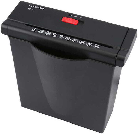 Olympia Καταστροφέας Εγγράφων PS 36 Strip Cut 6 Φύλλων με Κάδο 7lt