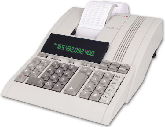 Olympia CPD-5212 Калкулатор Ролка хартия за разписки 12 Цифри в Бял Цвят 1бр