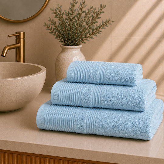 Astron Italy Set 6 Hotel Bathroom Towels 150x80 cm 550gsm Turquoise