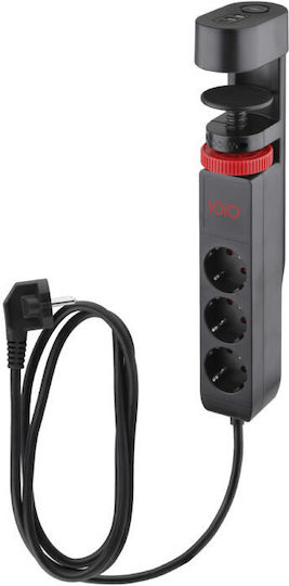 Πολύπριζο Usb Olympia Table Edge Power Strip Ioio Sl 3000 Black