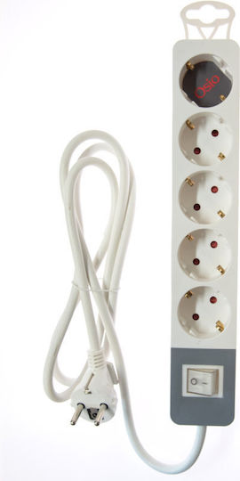 Osio Power Strip 5 Positions with Switch and Cable 1.5m