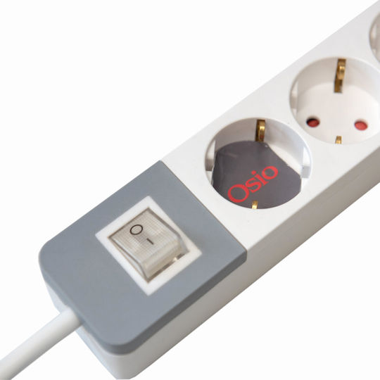 Osio Power Strip 5 Positions with Switch and Cable 1.5m