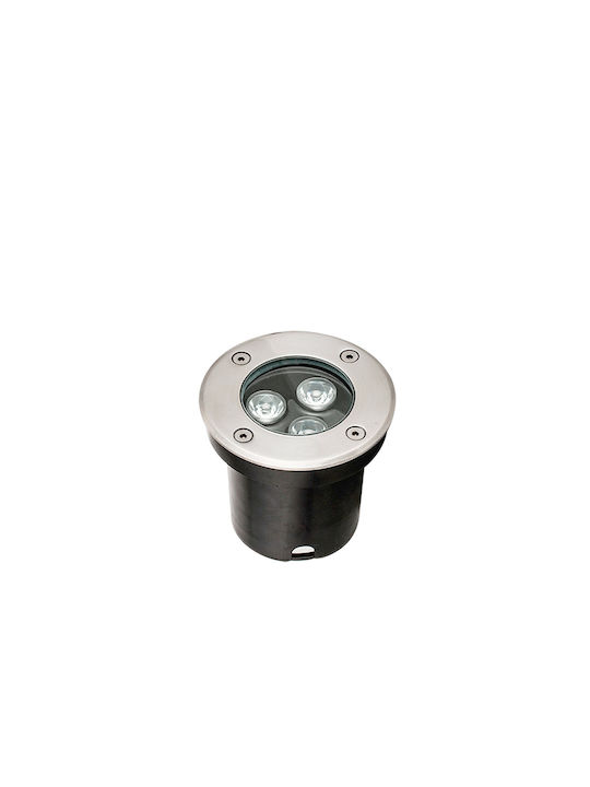 Viokef Lotus Spot De Podea LED 6W Cu Lumină Alb Cald IP67 Argintiu