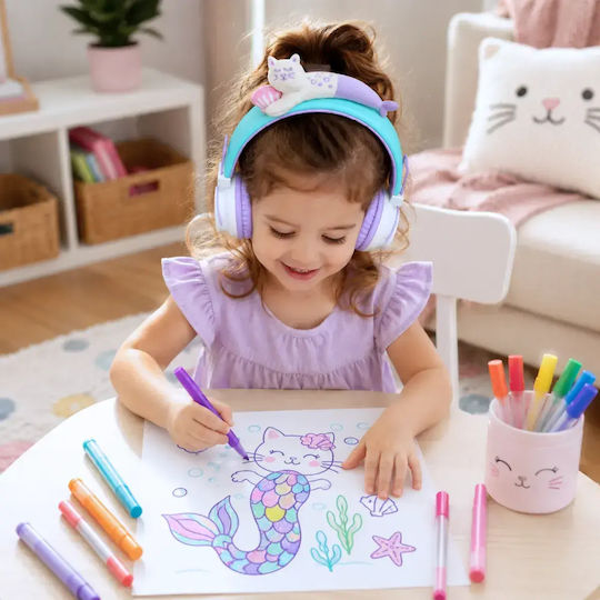 Marcus & Marcus Wireless Bluetooth Kids' On Ear Headphones with 40 Hours Playing Time Gatogorgona