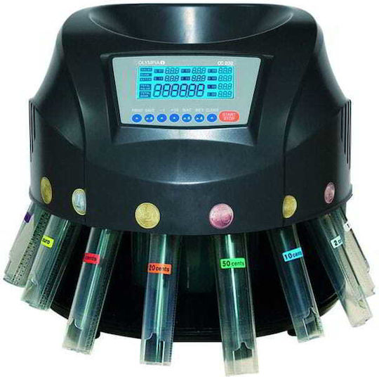 Olympia CC 202 Black Καταμετρητής Κερμάτων με Ταχύτητα 200/min