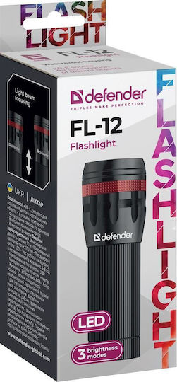 Defender Lanternă LED cu Luminozitate Maximă 100lm FL-12 Negru