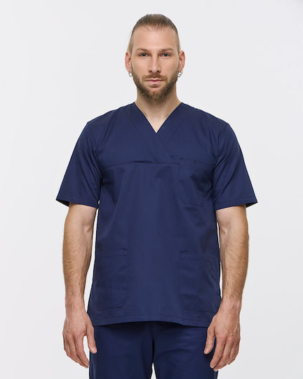 Ayo Kane Unisex Σετ Ιατρικό Παντελόνι και Μπλούζα Μπλε από Βαμβάκι και Πολυεστέρα