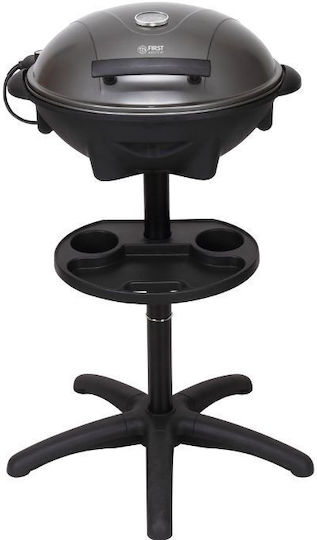 First Austria Fa53504 Electric Grill With Legs 2400W Grate Lid And Adjustable Thermostat 44x33.5cm