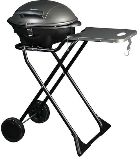 First Austria Fa53501 Floor Electric Grill With Smooth and Grooved Plate 2400W With Lid and Adjustable Thermostat 33.5x44cm