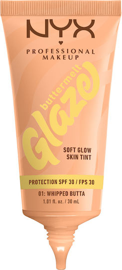 NYX Professional Makeup Buttermelt Glaze Flüssig LSF30 01 Whipped Butta 30ml