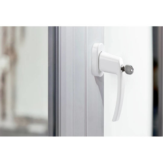 Olympia FGS 100 Lock for Sliding Aluminum Doors White with Key
