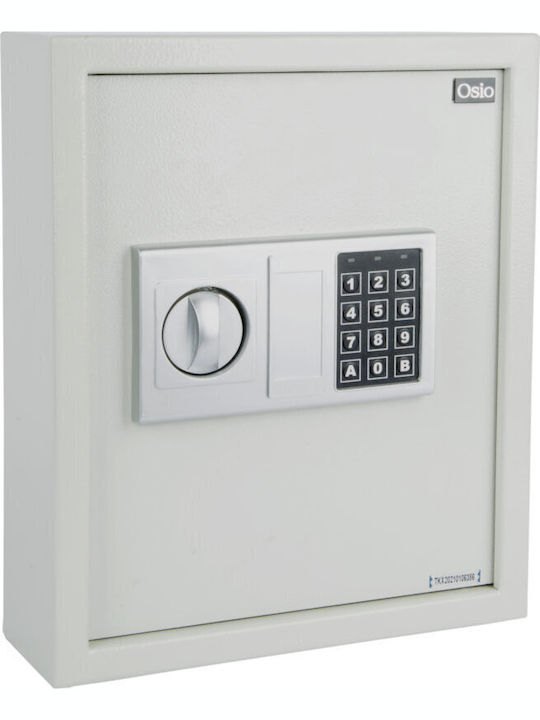 Osio Wall-Mounted Combination Key Holder Metallic With Keyboard 48 Hooks 30x10x36cm