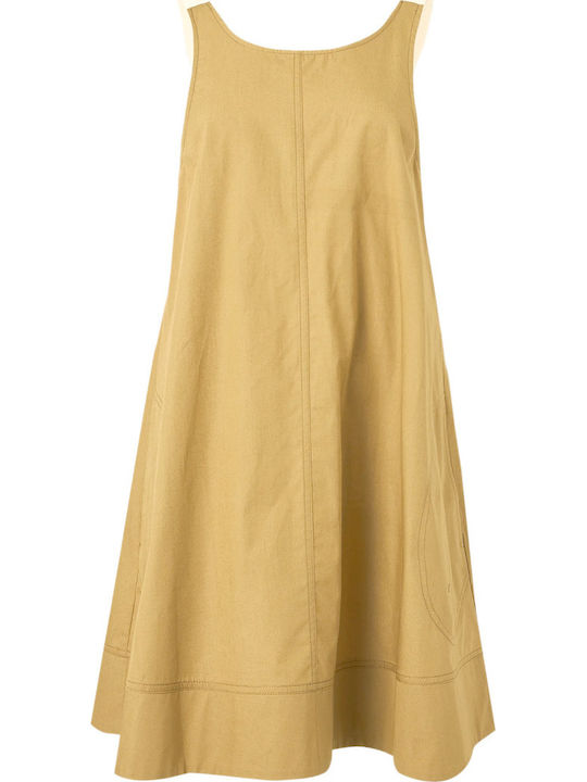Καλοκαιρινό Mini Φόρεμα Pale Khaki