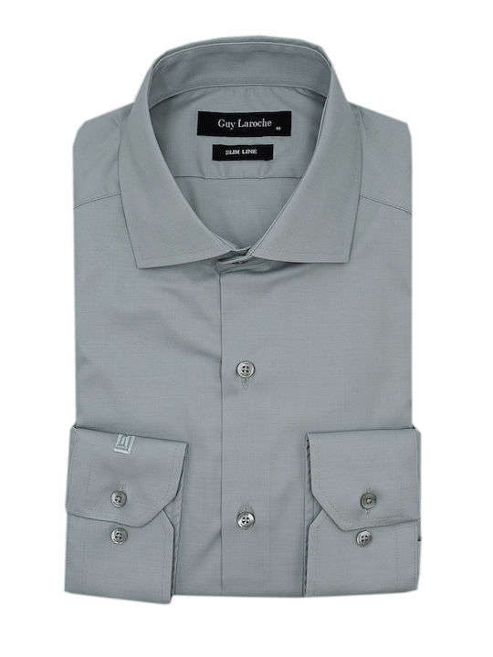 Long Sleeve Shirt in Narrow Fit Green