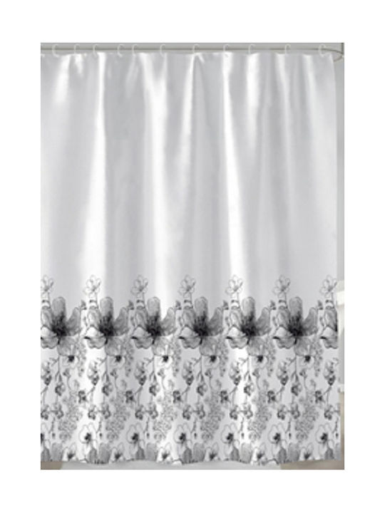 Chios Hellas Fabric Shower Curtain 180x200cm White KO034
