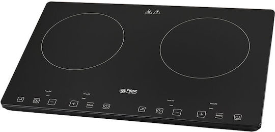 First Austria Fa50953 Electric Inductive Commercial Countertop Burner Double 2kW 64x42x8cm