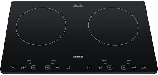 First Austria Fa50953 Electric Inductive Commercial Countertop Burner Double 2kW 64x42x8cm