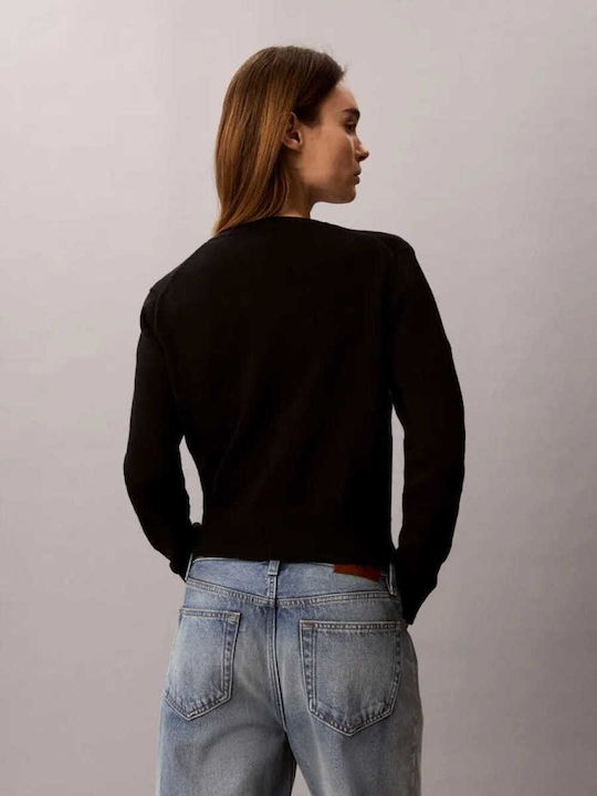 Calvin Klein Лого Дамска Блуза Черна