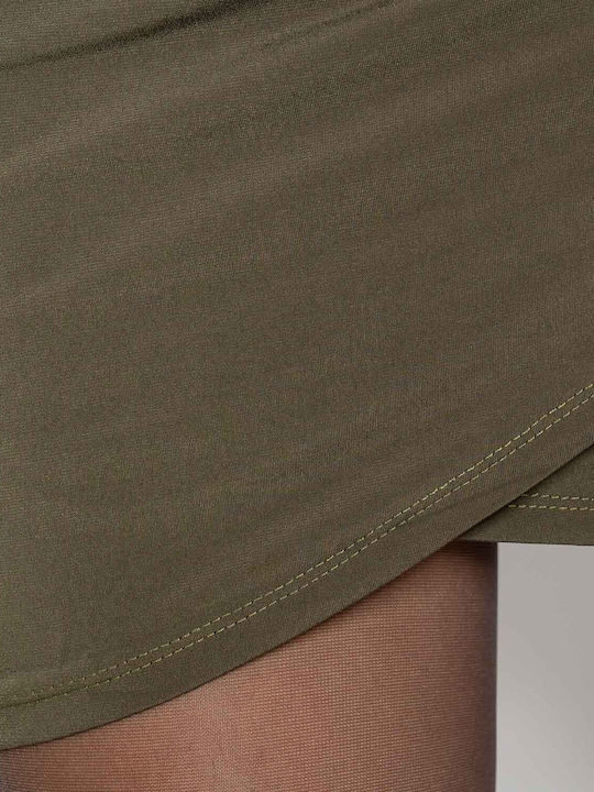 Rochie Mini Wrap-Around Khaki