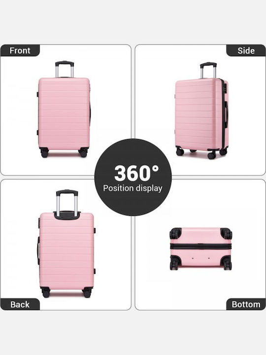 Miss Lulu Mittlerer Hartschalen-Reisekoffer Rosa Höhe 66cm