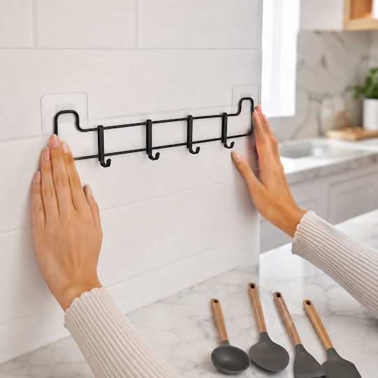 Femmit Bucătărie Hangers Metalică 30 cm Neagră