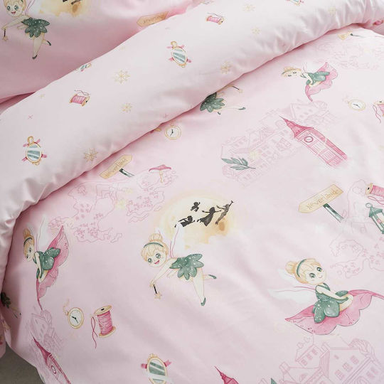 Vesta Home Set Cearceafuri Pentru Copii Single Bumbac Roz 170x260cm 3 Bucăți