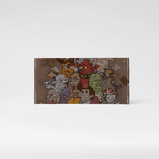 I Like Paper Fabric Tobacco Pouch with Button 14.5x8cm Tyvek Monstermashup