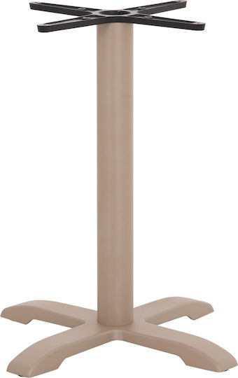 HomeMarkt Metallic Table Stand Suitable for Table with Adjustable Cappuccino Color 62x62x72cm