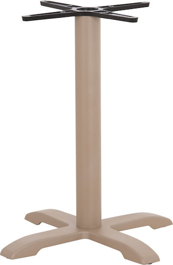HomeMarkt Metallic Table Stand Suitable for Table with Adjustable Cappuccino Color 62x62x72cm