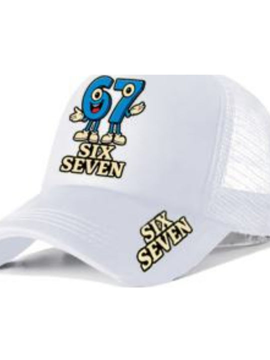 ShuShu Palarie Copii Tesatura Six Seven Alb