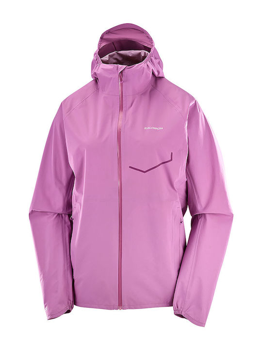 Bonatti Women's Jacket Running Waterproof and Windproof Lilac