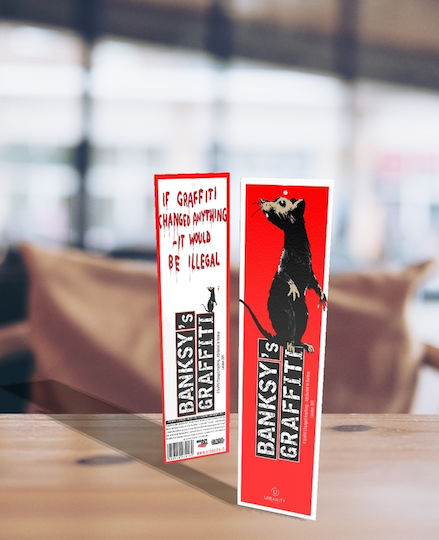 Banksy Книгоразделител Soft-touch Bookmark If Graffiti Changed Anything