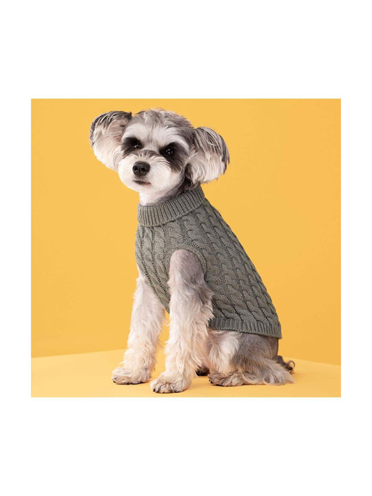 Knitted Sweater For Pet Khaki Back 45cm