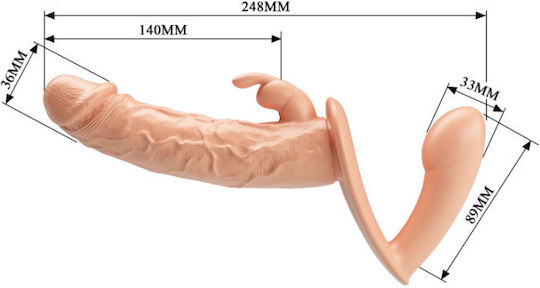 Aph Strap On Intern Extern Vibrator Stimulare Clitoridiană Bw-022081