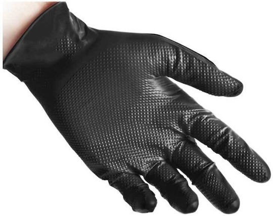 Reflexx N85 Nitrile Exam Gloves Powder Free in Black Colour 100 Pieces