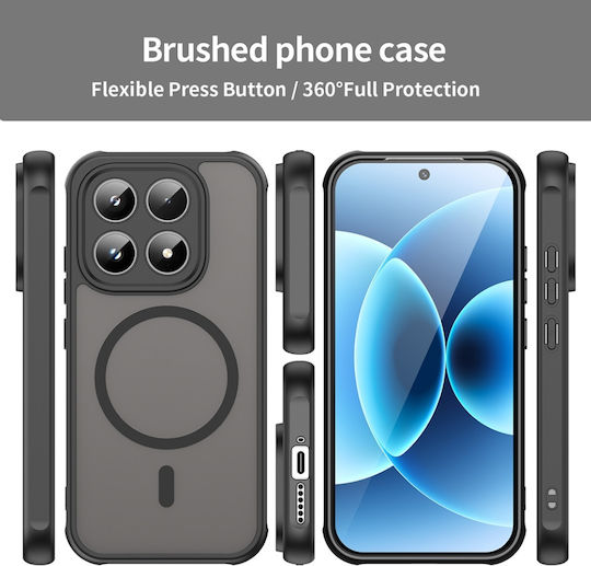 Husă Premium Finish Honor 600 Antisoc Compatibil Cu Magsafe Set Autocolante Halofrost Magsafe Ii Neagră