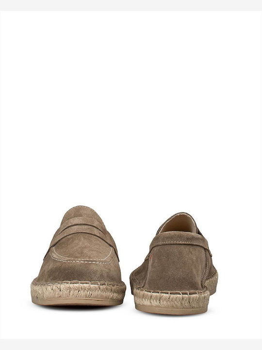 Suede Men's Loafers in Brown Colour